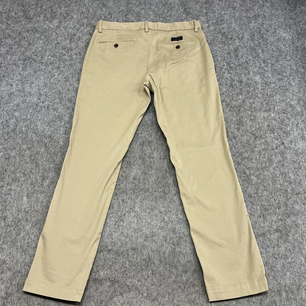 Banana Republic Pants Mens 33x32 Beige Rapid Movement Chino Fulton Skinny 33x30*